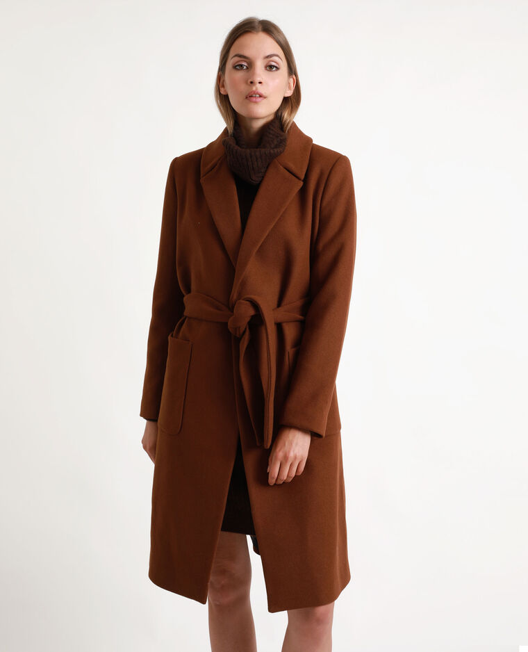 manteau brun long