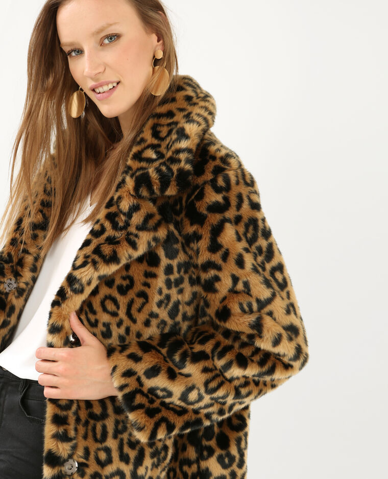 manteau fourrure leopard veritable