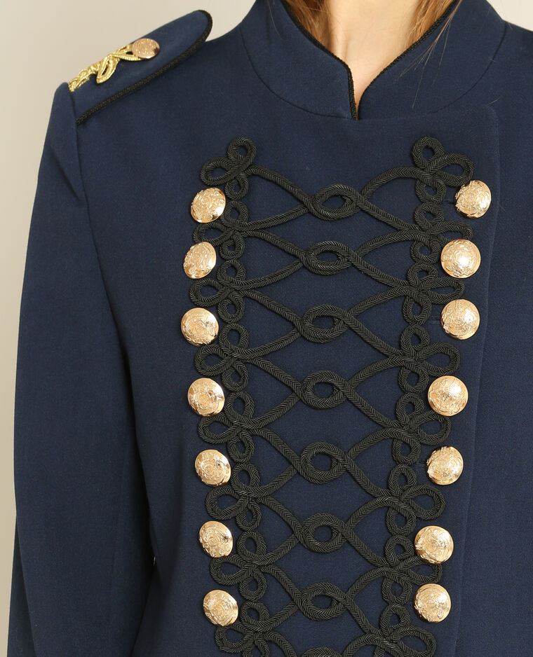 manteau officier bleu marine femme