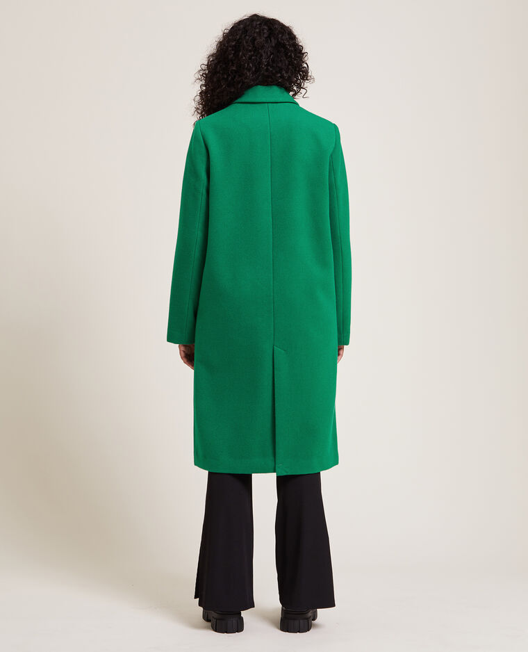 manteau laine vert